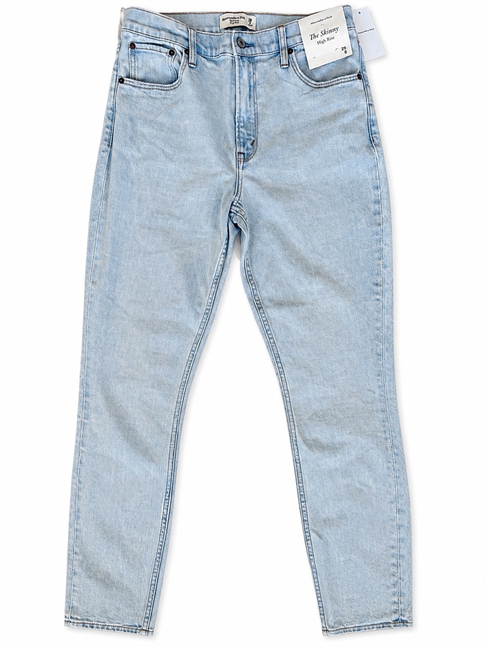 Abercrombie & Fitch Light Wash High-Rise Skinny Jeans, Size 8 NWT